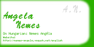 angela nemes business card