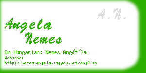 angela nemes business card